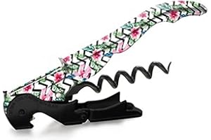 Pulltap's Genuine Korkenzieher, Blumenmotiv, Schwarz