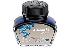 Pelikan 301051 - Tinta para pluma estilográfica 4001, frasco de vidrio de 30 ml, color Negro, en caja de regalo