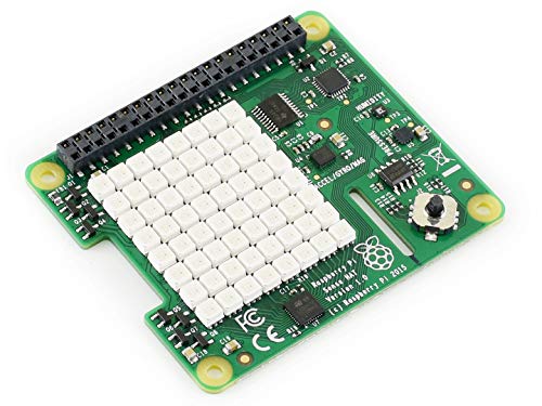 Waveshare Sense HAT add-on board for Raspberry Pi from the Foundation RGB LED Matrix Joystick Multi Sensors Gyroscope Accelerometer Magnetometer Temperature Barometric pressure Humidity