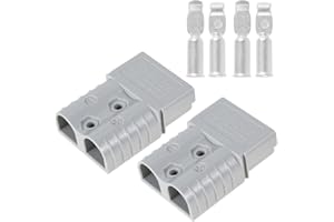 PRETTY KAURV 2Pcs 120 Amp Anderson Style Plug with 4 Terminals Anderson Power Plug Durable Premium Anderson Style Plug Connectors Battery Quick Connector Kit for Solar Dual Battery Trailer 2Pcs 120 Amp Anderson