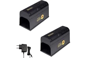 LEIPING 2024 2X Trampa electrica Rata, Asesino de Ratones eléctrico de 8000V Que Mata al Instante para Ratones de Interior y Exterior, campañoles, Topos