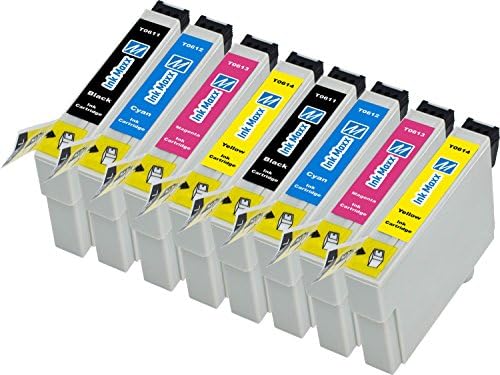 Ink Maxx 8 Pack T0615 High Yield Printer Inks for Epson Stylus D 68 88 Photo 3800 3850 4200 4250 4800 4850 Plus T0615 T0611 T0612 T0613 T0614 T06154010 T061140 T061240 T061340 T061440