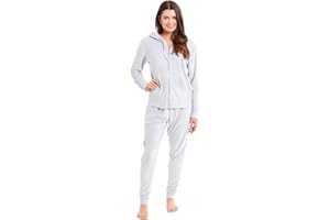Daisy Dreamer Womens Hooded Lounge Set Zipped Hoodie Pants Track Suit Velour Pyjama Loungewear Velvet Sets