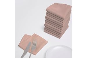 Urby Eco Hanky 10x10 Inches Reusable Mini Napkins Eco Friendly Size Ideal For Kids Lunch or Low Waste Replacement (Light Pink, Mini-12pk)
