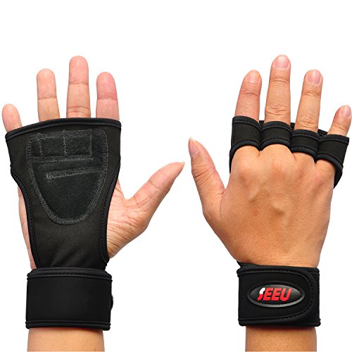 SEEU Herren Trainingshandschuhe mit Handgelenkbandage für Bodybuilding, Crossfit, Krafttraining, 5 Farben, Gr. S bis L