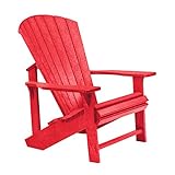  C.R.PLASTIC Adirondack Muskoka Stuhl C01 Gartenstuhl Outdoor 100% HDPE, Rot