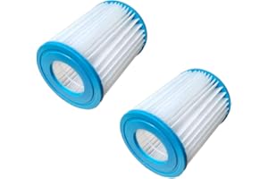 KELEILY Inconnu 2 Pièces Cartouche de Filtre de Piscine Filtre à Eau de Piscine pour Bestway Taille I, Bleu-Blanc, 8 x 9 cm