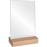 Zeigis Tischkartenhalter DIN A5 Querformat - Doppelseitiger Bambus Aufsteller Für Menükarten