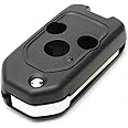Rubik 3 Buttons Modified Car Remote Key Case Uncut Flip Key Blade Fob Shell Case For Honda Accord Civic CR-V Fit Jazz Insight Odyssey Pilot