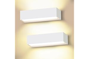 CWYCFW 2 Pack 36W Apliques Pared Interior LED 30cm Blanco Aplique de Pared 3000K Blanca Cálida Aplique Interior IP54