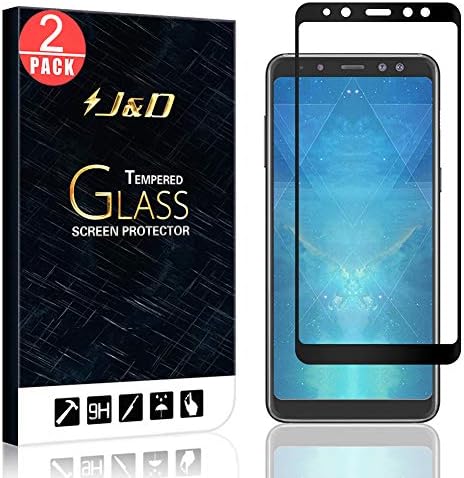 J&DCompatible for Samsung Galaxy A8 2018 Screen Protector (2-Pack), Not Full Coverage, No Lifted Edges HD Clear Ballistic Tempered Glass for Galaxy A8 2018 (Not for Galaxy A8 Plus 2018)