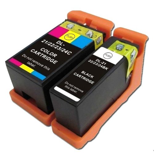 Premium 2er Pack Tintenpatronen für Dell 21, 22, 23, 24 Dell V-313 V-313W V-515 V-515W V-715 V-715W P-513 P-513W P-713 P-713W