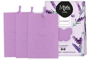 Marta La Farfalla Tessere profumate appendibili per armadi e cassetti Kit da 3pz profumazione Maschile Lavender