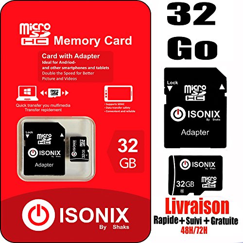 Preisvergleich Produktbild ISONIX Micro-SD-Speicherkarte 32 GB SDH + Adapter