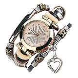 Luxus Leder Armband Armbanduhr mingfa. Y Vintage Quarz Handgelenk Uhren für Frauen, schwarz, Band Length:24CM