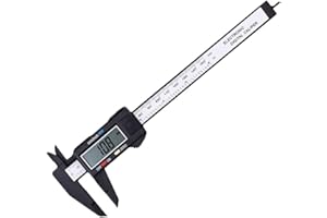 MEIN HERZ Electronic Gauge Vernier Caliper 150mm/6inch Plastic Digital Caliper LCD Digital Electronic Ruler Carbon Fiber Vernier Caliper Gauge Micrometer Measuring Tool