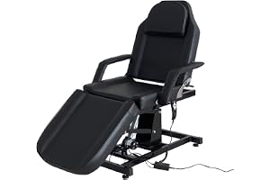 Justerbart massagebord elektrisk hopfällbar massagebädd i PU-läder för professionell salong och hem, 82 cm (L) x 180 cm (B) x