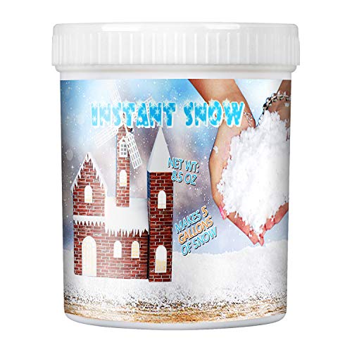 Fstoption Polvo de Nieve instantáneo mágico Falso, Hace 5 galones de Nieve Artificial, para Actividades científicas, Fiestas, Bodas, decoración navideña
