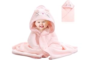 DKDXID Toalla Bebe Recien Nacido 80x80 Toalla Bebe con Capucha Niña Capa de Baño Bebe Algodon Toalla Baño Bebe Capucha Albornoz Bebe 1 Año Toallas Ducha Bebe Hooded Baby Towel Bath Toalla Delantal