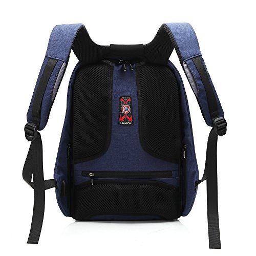 Laptop Rucksack 15,6 Zoll Business Backpack Herren Damen Anti-Diebstahl Wasserfest Daypack Schul Outdoor Rucksack mit USB Aufladen Hafen und Stromleitung - 3