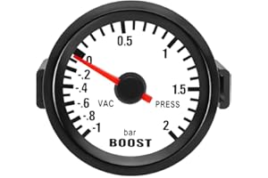 ETOPARS Universelle Kfz Auto Ladedruckanzeige 2Zoll 52mm Auto Turbo Boost Messgerät Motor Bar Boost Zeiger Anzeige Blau Lichtanzeige Boost Instrument Fahrzeug