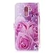 Produktbild Samsung Galaxy J8 (2018) Hülle, Samsung Galaxy J8 (2018) Wallet Tasche Brieftasche Schutzhülle, Carols PU Lederhülle Flip Hülle im Bookstyle Cover Schale Stand Ständer Etui Karten Slot Schutzhülle Tasche Wallet Case für Samsung Galaxy J8 (2018) - Rose A