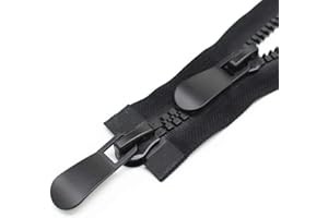 YaHoGa 90 cm #15 Gran separación Chaqueta Cremalleras para Coser Abrigo Chaqueta Cremallera Resistente plástico Cremalleras