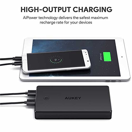 AUKEY Bateria Externa 20000mAh Power Bank con Entrada Lightning y Micro USB 2 Salidas USB 3 4A para iPhone X 8 7 6s Samsung S8 S8 Tablets y m s reviews AUKEY Bateria Externa 20000mAh Power Bank con Entrada Lightning y Micro USB 2 Salidas USB 3 4A para iPhone X 8 7 6s Samsung S8 S8 Tablets y m s