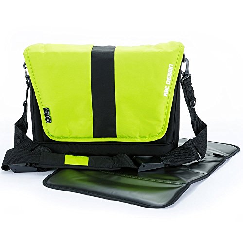 Preisvergleich Produktbild ABC Design Wickeltasche Fashion / Windeltasche mit praktischer Wickelunterlage / Lime / Babytasche zum Umhängen und vielen Highlights