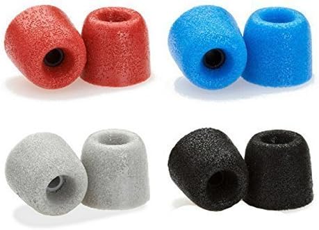 Boweike 4 Pairs Earphone Ear Pads Headset Memory Foam Sponge Headphones Foam Earbud Isolation Earphones Tips For Earphones (Medley Color, 3mm)
