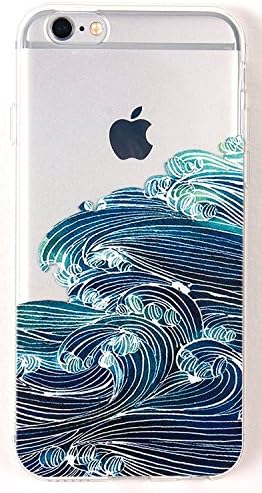 YogaCase iPhone 7 Plus Case, InTrends Silicone Back Protective Cover (Japanese Wave)