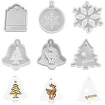 Moule En Résine De Noël En Silicone époxy - Moule à Breloques En Silicone - Pendentif - Flocon De