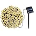 Produktbild Lamker 100 LED Solar Lichterkette Außen 12 M Außenlichterkette Wasserdicht mit Lichtsensor Beleuchtung Dekoration für Weihnachten Party Haus Hochzeit Garten Feier Fest Warmweiß