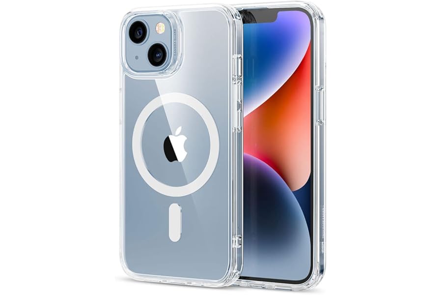 ESR Cover Magnetica per iPhone 14/ iPhone 13, Compatibile con MagSafe, Custodia Trasparente con HaloLock, Protezione antiurto
