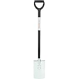 Fiskars Gärtnerspaten für weiche, lockere Böden, Rund, Länge: 105 cm, Hochwertiges Stahl-Blatt/Aluminium-Stiel, Schwarz/Weiß,