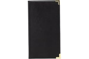 SECURIT - Porte-Addition Classic Line - 3 Encoches - Pour Café, Bar, Restaurant - Similicuir PU - Coloris Noir