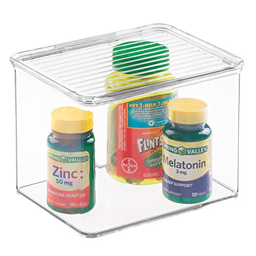 Interdesign 39830EU Med+ Medizinkasten, Aufbewahrung von Flaschen, Verbandszeug, Pflaster, Salben, durchsichtig - 6