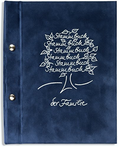 A5 Stammbuch der Familie -Lile-, dunkelblau, Silberprägung, incl. Folien, Stammbücher, Familienstammbuch, Din A5