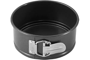 haoyuan 6 Inch Springform Cake Tin - 16CM Round Cake Pan, Non-Stick Baking Tins, Carbon Steel Cake Tray, Loose Base Baking Mould, Cheesecake Tins with Removable Bottom for Easy Release