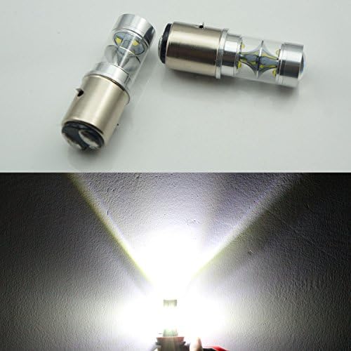 2x White H6 BA20d 395 Light Bulb CREE LED 45W Projector HeadLight Motorcycle Motocross Bike ATV Quad