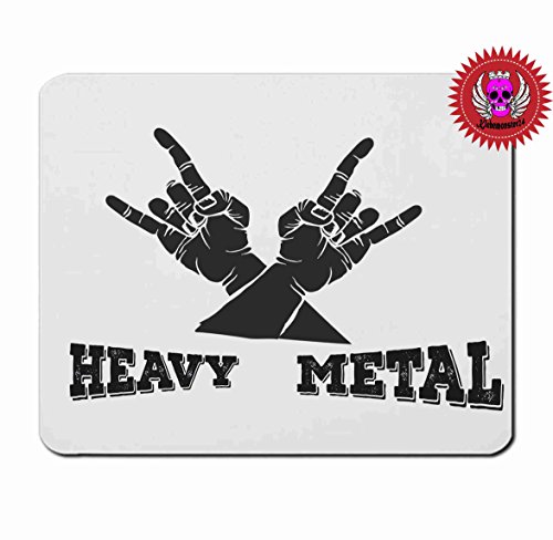 Mousepad 5mm Dicke " Heavy Metal Motive Hand " in ver. St?rken mit Spruch Perfekter Halt durch Gummi Unterseite