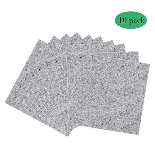 LumenTY [ 10 Pack ] Furniture Pads Floor Protection Thick Heavy Duty Self-adhesive Felt Sheets for Furniture Accessories and Floor with Damping and No Noise – Include 5 Pcs 5mm and 5 Pcs 3mm thickness Felt Pad