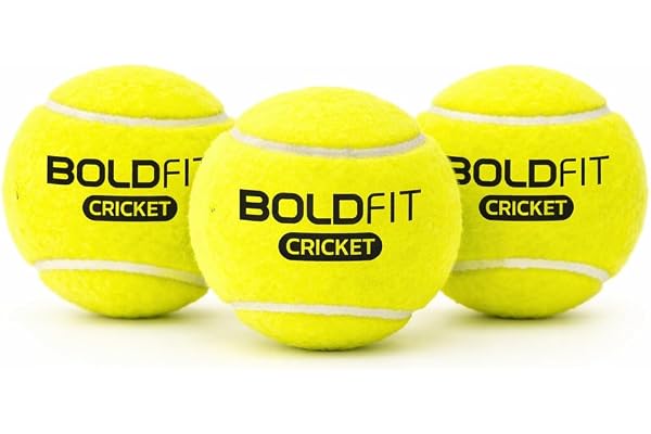Boldfit Tennis Cricket Ball Tournament Street Match Lawn Tennis Ball, Soft Lightweight Pack of 3
