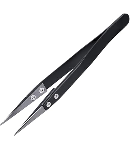 Nogeqi 3-tlg. Keramik Pinzetten Set - Präzisionspinzetten Für Elektronik Und Schmuck