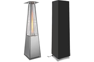 Ranikeer Housse de protection intégrale pour chauffe terrasse, imperméable et indéchirable en tissu Oxford 420D, pyramidale 221 x 63 x 71 cm