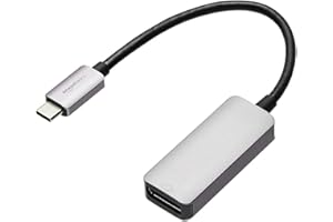 Amazon Basics - Adaptador USB-C a DisplayPort de aluminio (sin Redriver), Gris