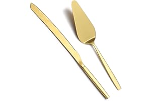Berglander oro torta torta pasticceria server set coltello e server torta perfetto per matrimoni, compleanni, feste ed eventi