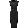 Allegra K Women's Sheath Dress Work Pencil Sleeveless Office Elegant Business Dress