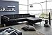 Produktbild Leder Sofa Garnitur Florenz Wohnlandschaft made in Germany Polstergarnitur moebelhome (Schwarz)