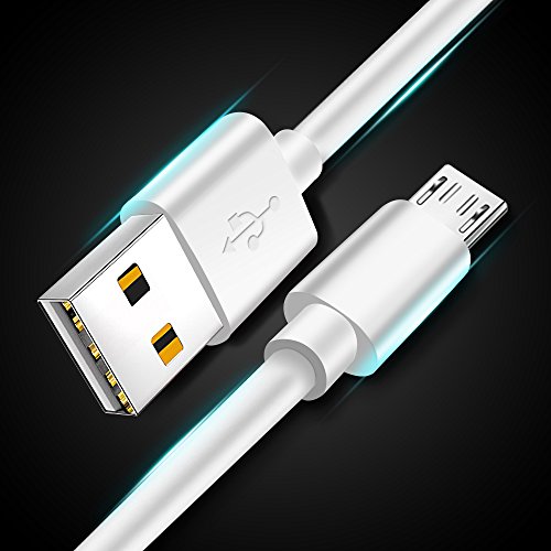 Cable Micro USB 1M 2M Cable Samsung S7 S6 Edge Charge Rapide Cable-Chargeur Huawei P8 Lite P9 Lite P10 Lite  Charge Synchro Ultime Rapide Cordon pour Samsung J3 J5 J7 A3 A5 2016 J3 J5 J7 2017 Honor 8 Lite 9 Lite 6C Pro 6A 6X 7X Xiaomi Redmi 5 Plus Note 5 Wiko View Wiko ufeel Wiko Lenny LG K4 K8 K10 2017 Sony Xperia E5 Z3 Z5 Lot de 3 1m 2m 2 -Blanc